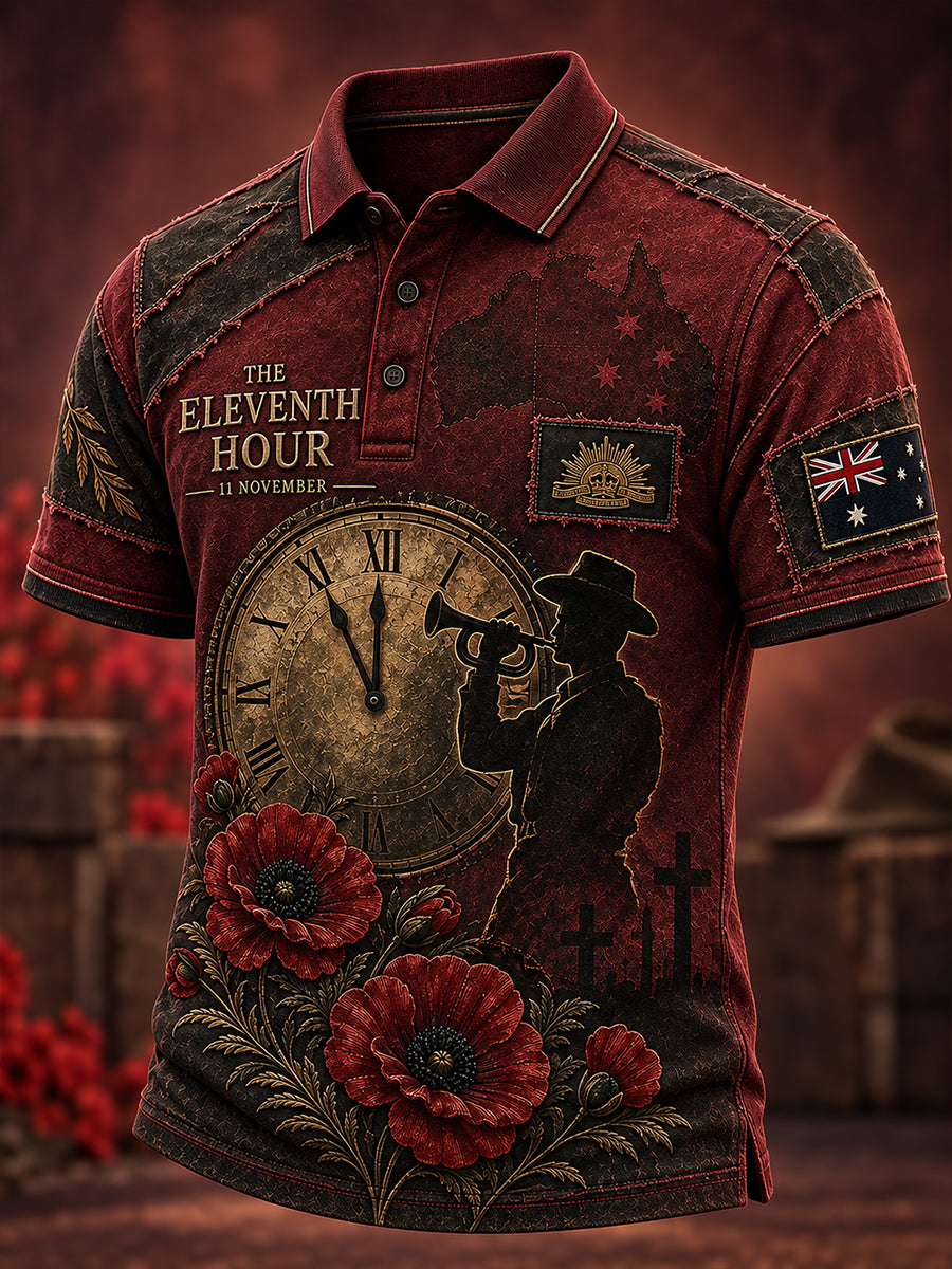 Men's Australian Veteran Remembrance Day Short Sleeve Shirt