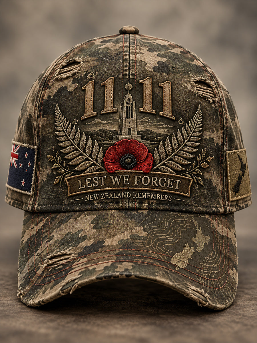 Unisex New Zealand Veteran Remembrance Day Hat