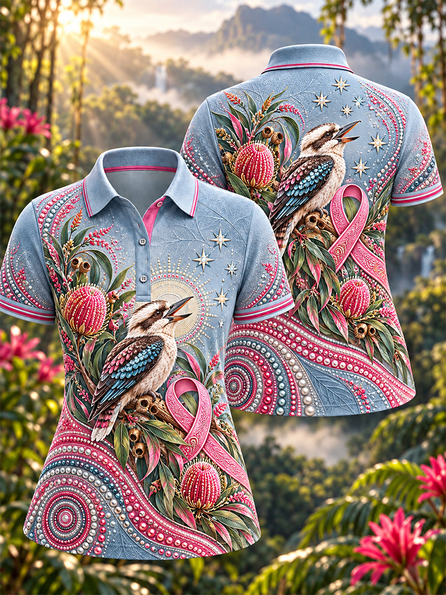 Women's Australian Breast Cancer Awareness Polo T-Shirt