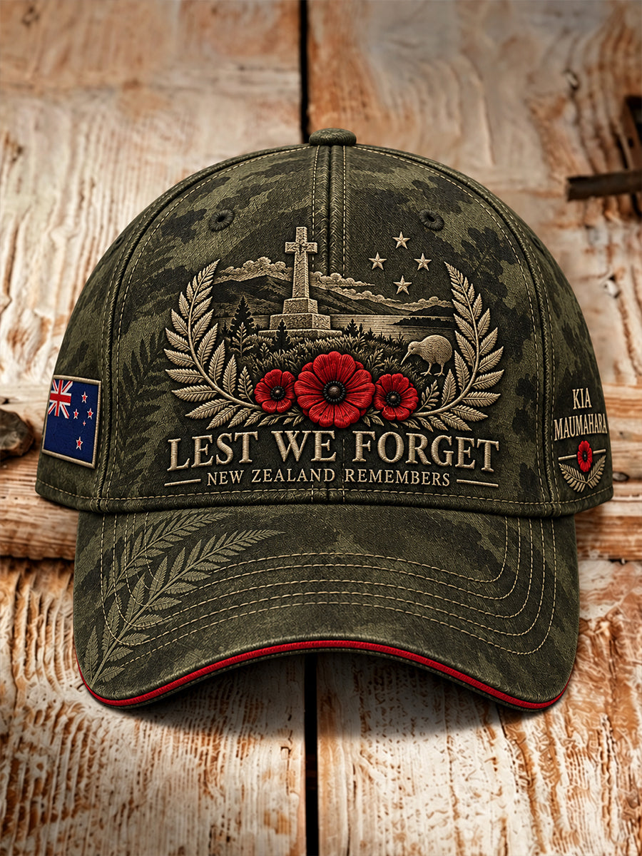 Unisex New Zealand Veterans Remembrance Day Hat