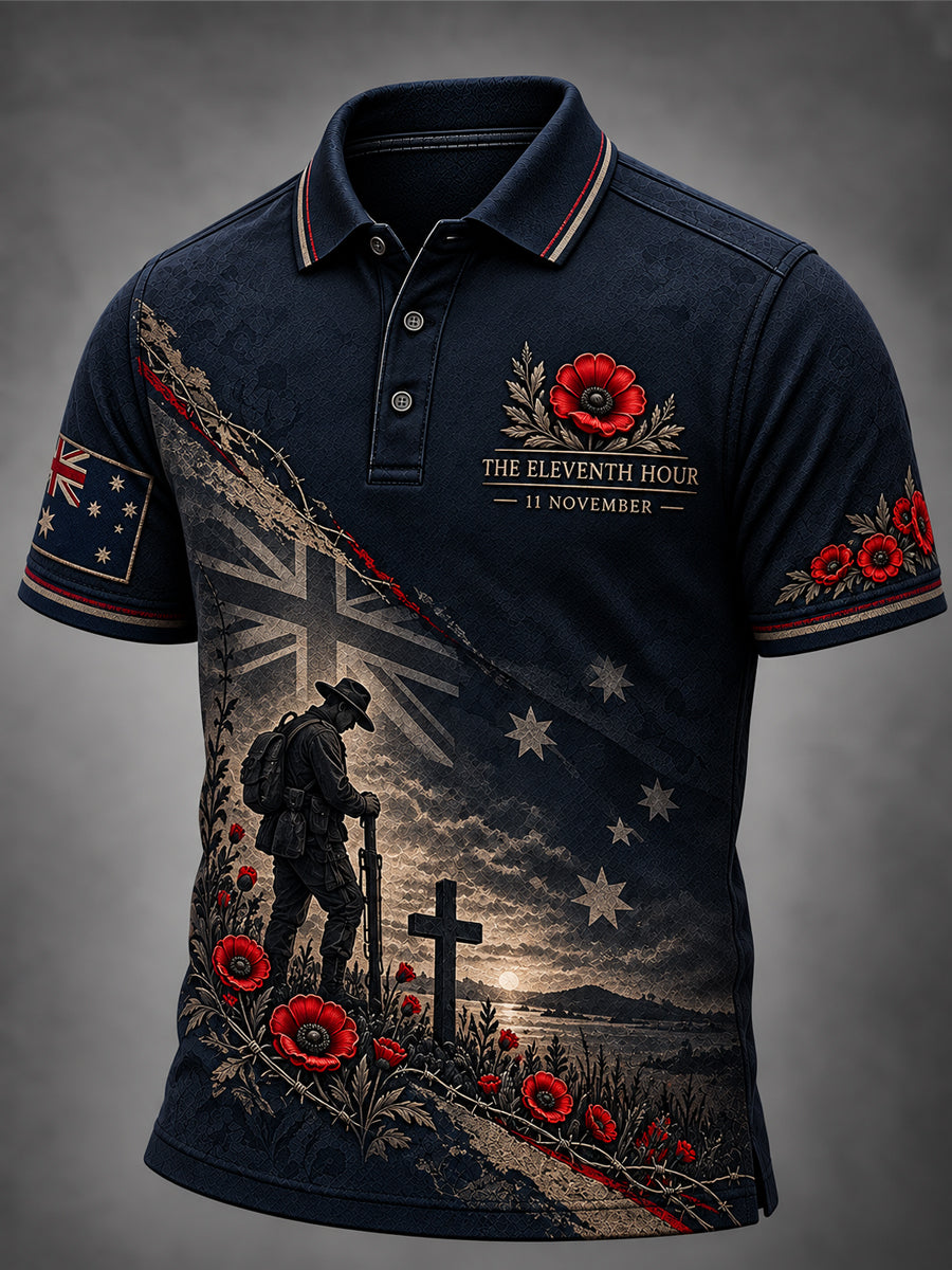 Men's Australian Veterans Remembrance Day Short Sleeve Shirt