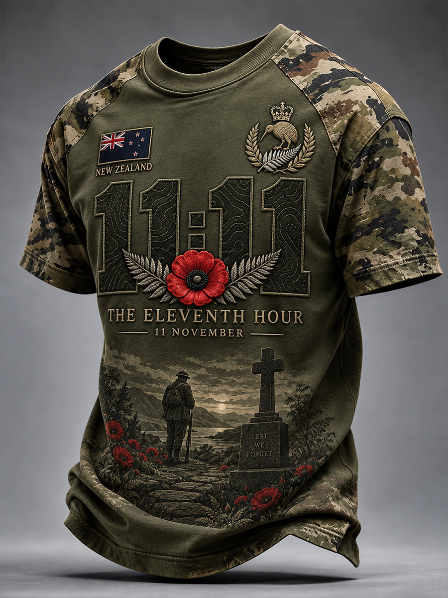 Men's New Zealand Veteran Remembrance Day Short Sleeve T-Shirt