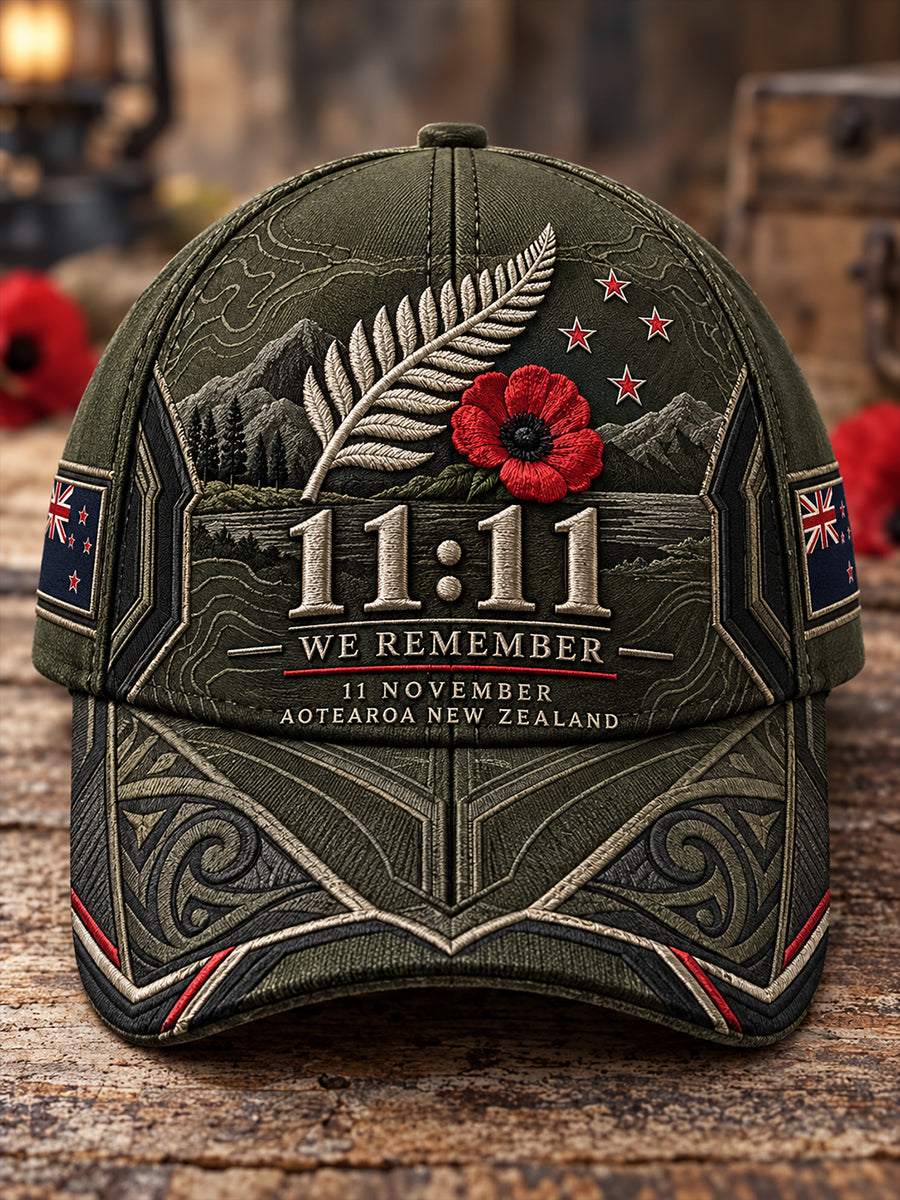 Unisex New Zealand Veteran Remembrance Day Hat