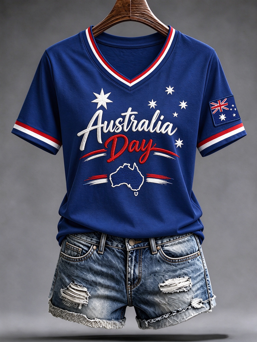 Women's Australia Day Printed short-sleeved T-shirt