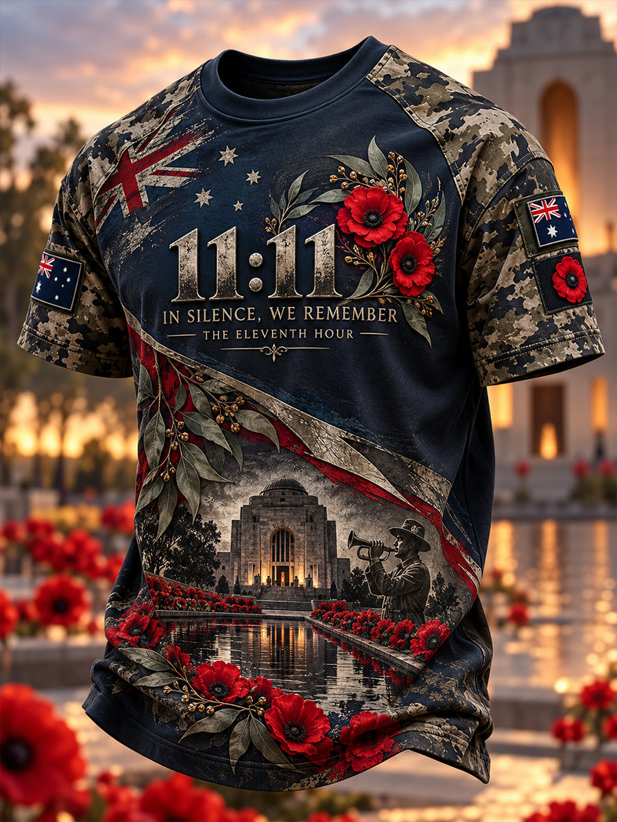 Men's Australia Veterans Remembrance Day Short Sleeve T-Shirt