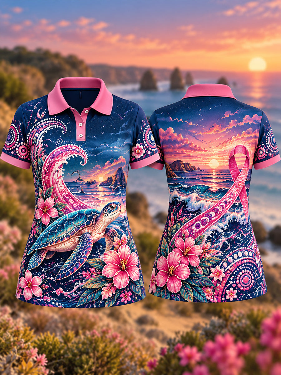 Women's Breast Cancer Awareness In Australia Polo T-Shirt