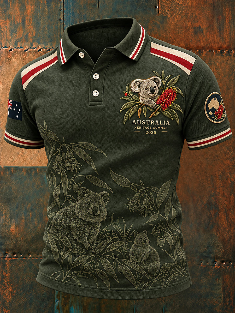 Men's Christmas In Australia Short Sleeves Shirt