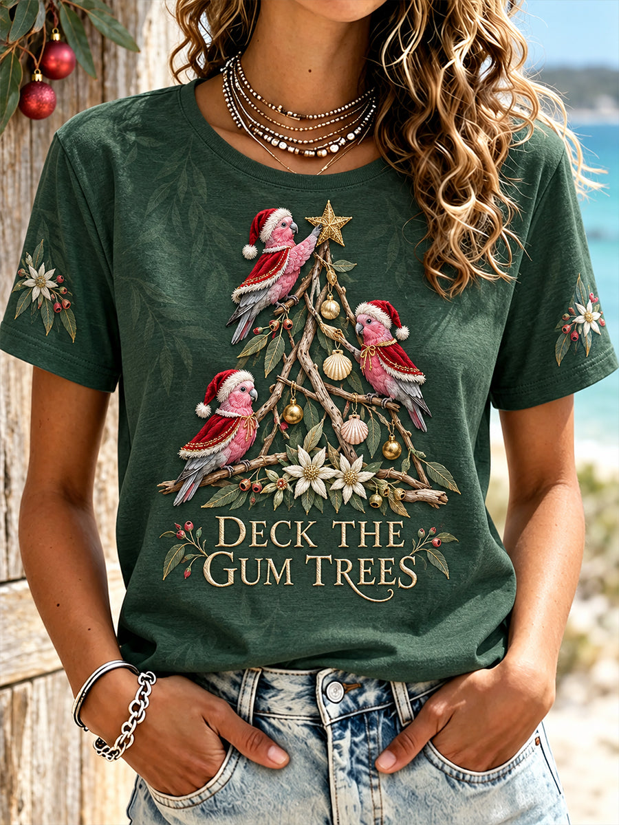 Women's AU Merry Aussie Christmas Printed T-shirt