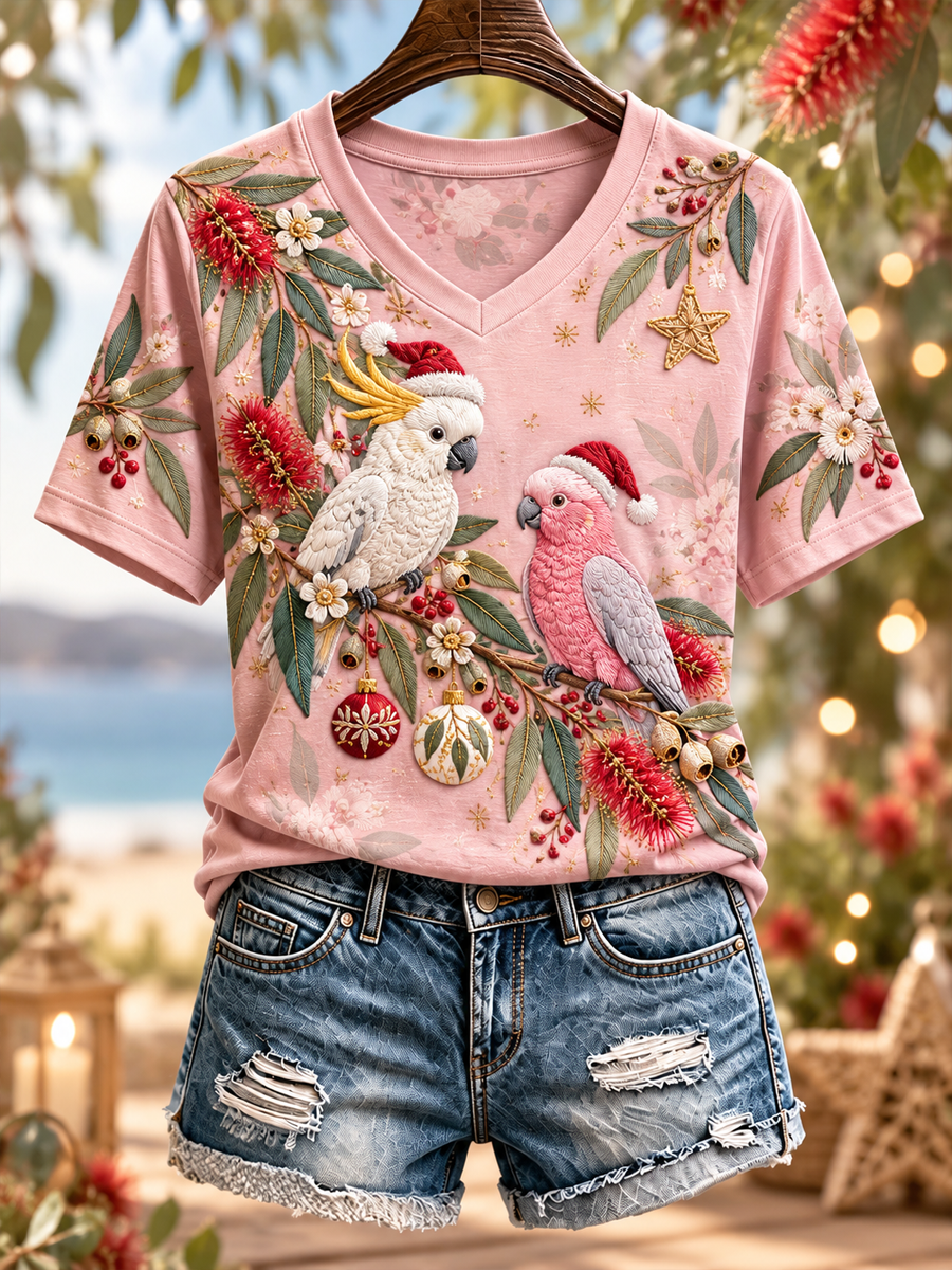 Women's Christmas in Australia Printed short-sleeved T-shirt