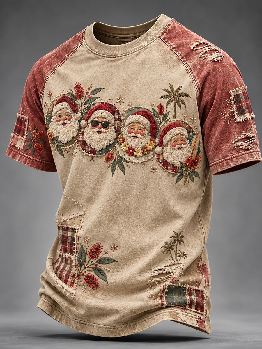 Men's Au Merry Aussie Christmas Art Print Short-Sleeved T-Shirt