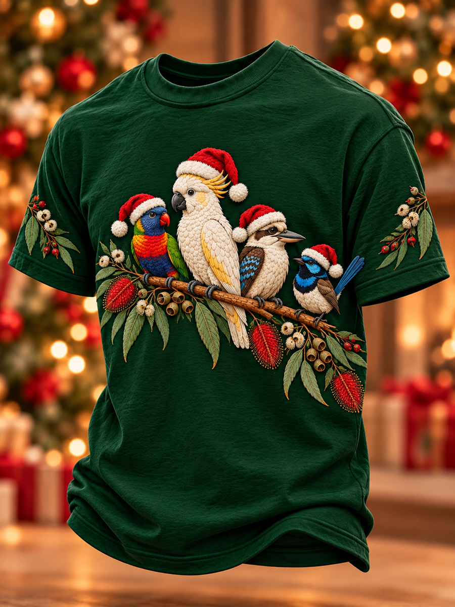 Men's Christmas in Australia Printed short sleeves t-shirt
