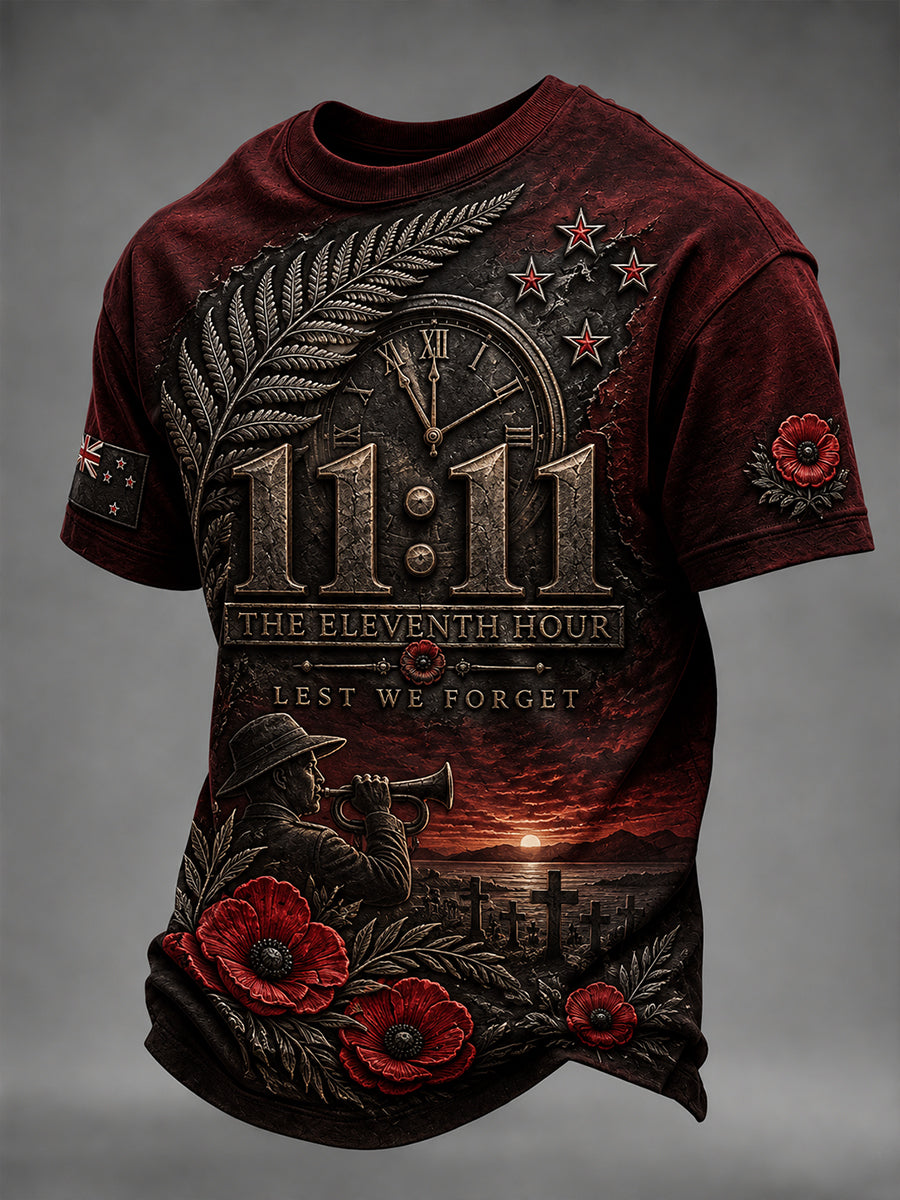 Men's Remembrance Day For New Zealand Veterans Short Sleeve T-Shirt