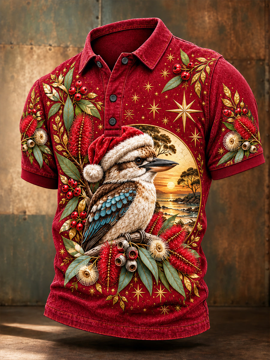 Men's Christmas In Australia Short Sleeve Shirt