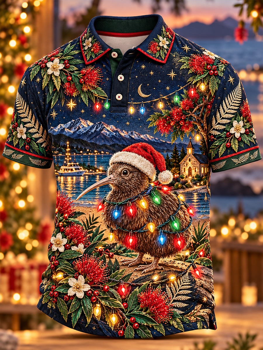 Men's Christmas In New Zealand Short Sleeves Shirt
