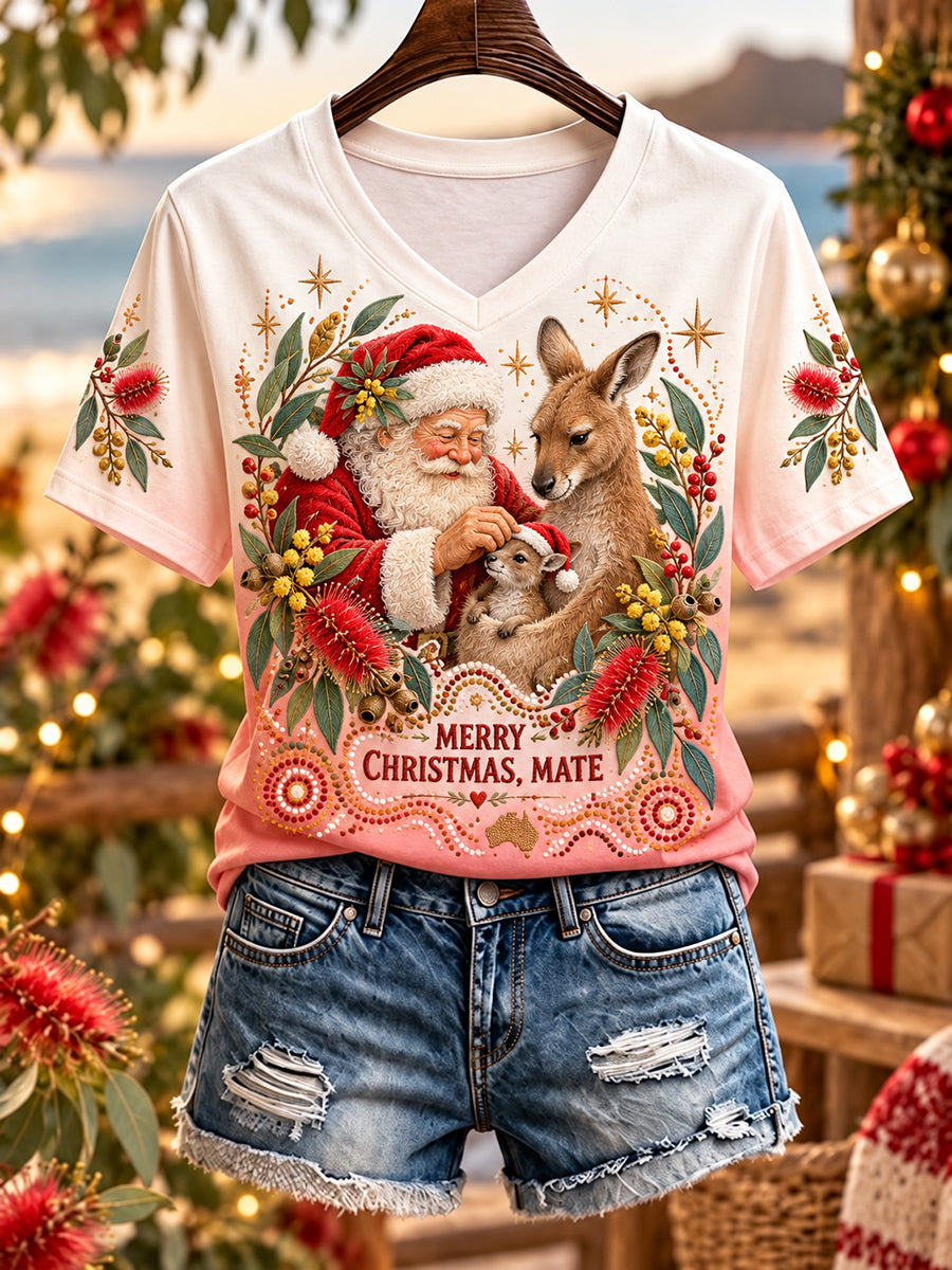 Women's Christmas In Australia Short Sleeve T-Shirt