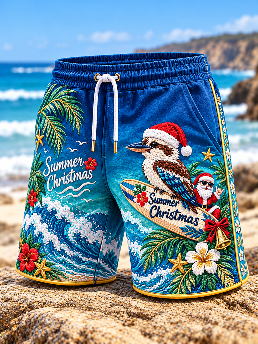 men's Australian Christmas printed shorts