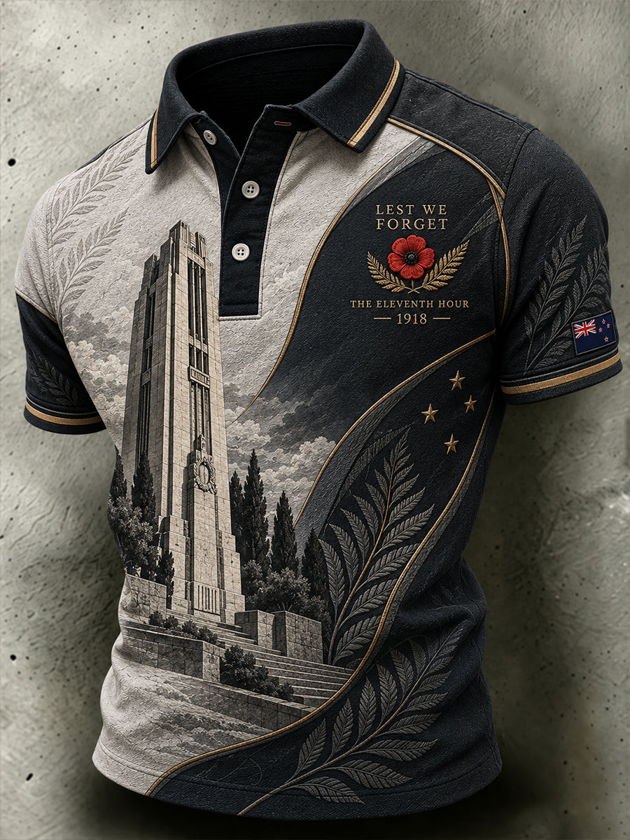 Men's New Zealand Veterans Remembrance Day Short-Sleeved Shirt