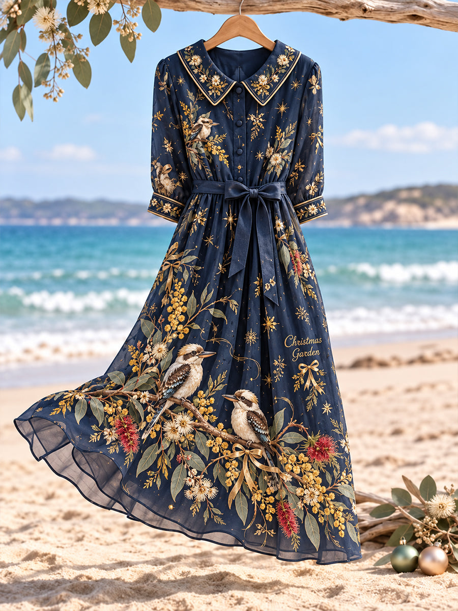Women's Christmas In Australia Printed Dress