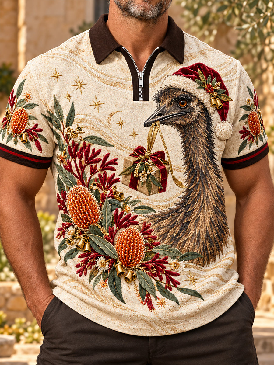 Men's Christmas In Australia Short Sleeve Shirt