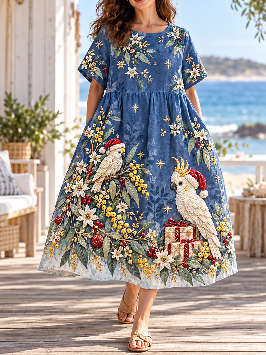 Women's Christmas In Australia Short Sleeve Dresses
