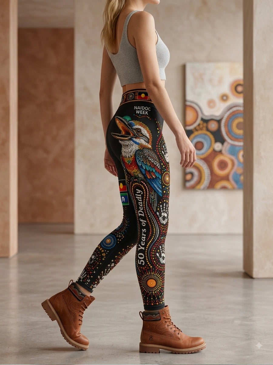 Women's Australia Naidoc Week High-Waisted Slim Fit Casual Leggings
