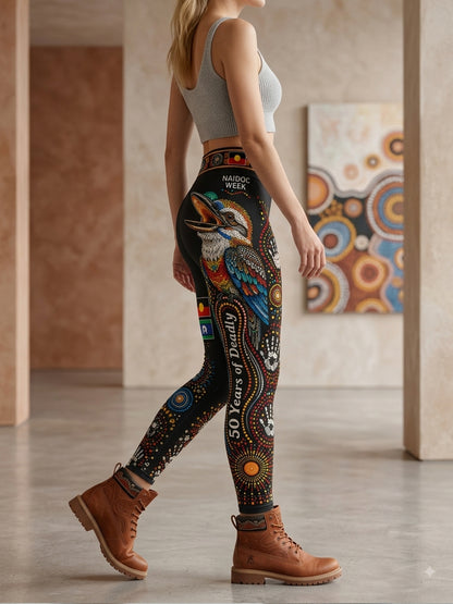 Women's Australia Naidoc Week High-Waisted Slim Fit Casual Leggings