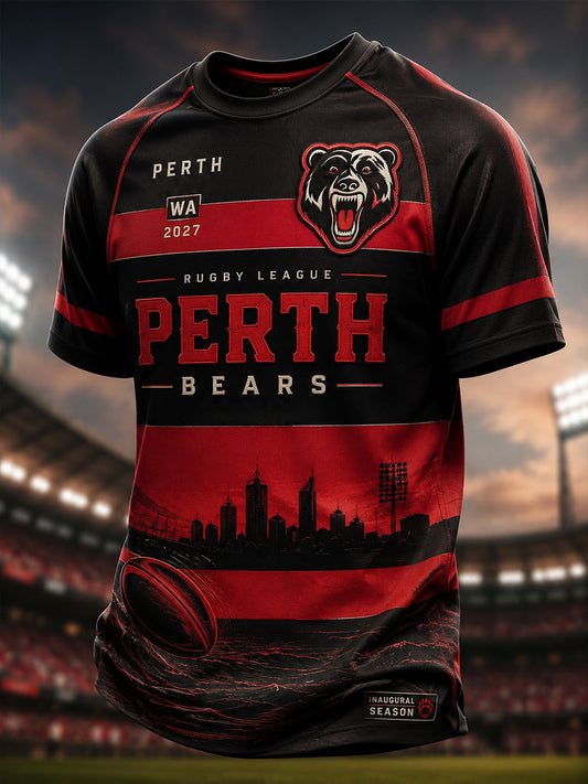 Men's Australian Rugby's Perth Fan Lover Short Sleeves T-Shirt