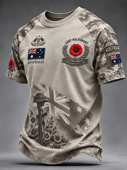 Men's Remembrance Day In Australia Short Sleeve T-Shirt