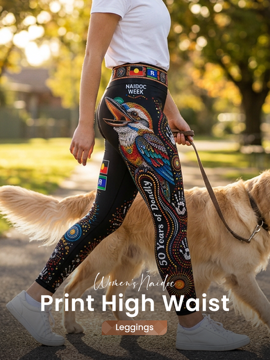 Women's Australia Naidoc Week High-Waisted Slim Fit Casual Leggings