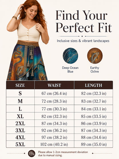 Women's Australia Naidoc Week Art Printed Irregular Skirt