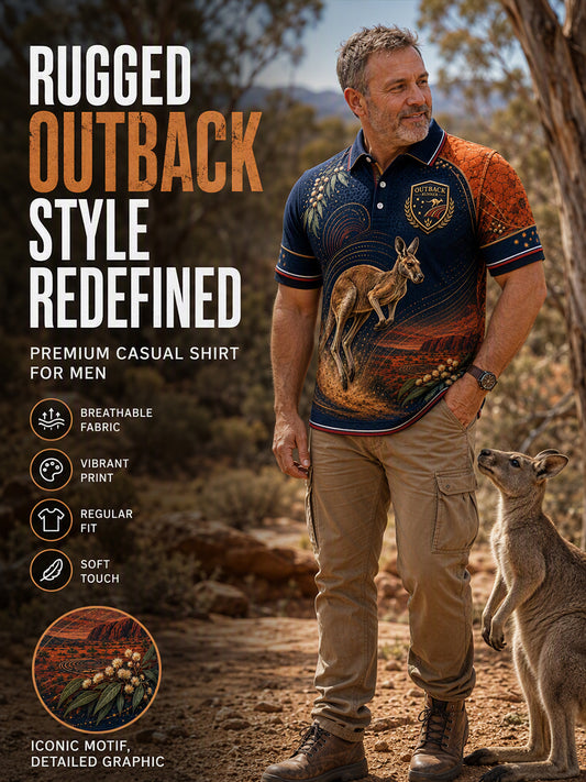 Men's Australian Animals Short Sleeve Shirt