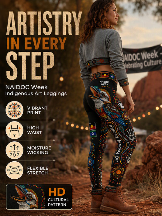 Women's Australia Naidoc Week High-Waisted Slim Fit Casual Leggings