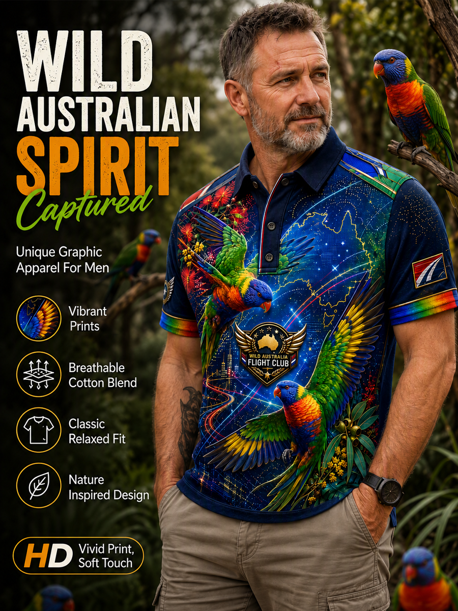 Men's Australian Animals Short Sleeve Shirt