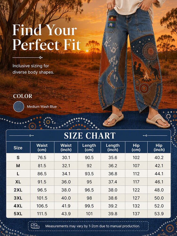 Women's  Naidoc Week Art Print Flared Trousers