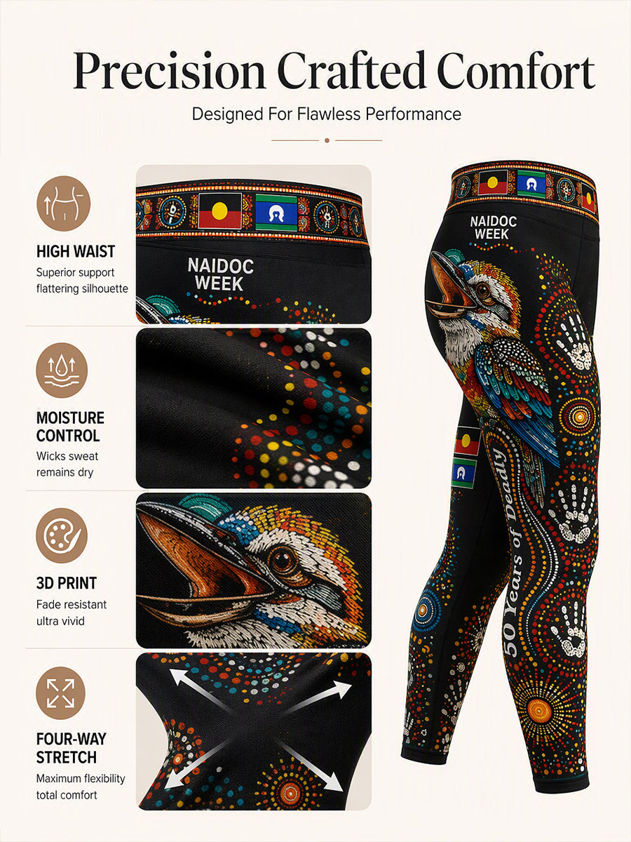 Women's Australia Naidoc Week High-Waisted Slim Fit Casual Leggings