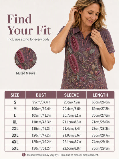 Women's Australian Plants Polo T-Shirt