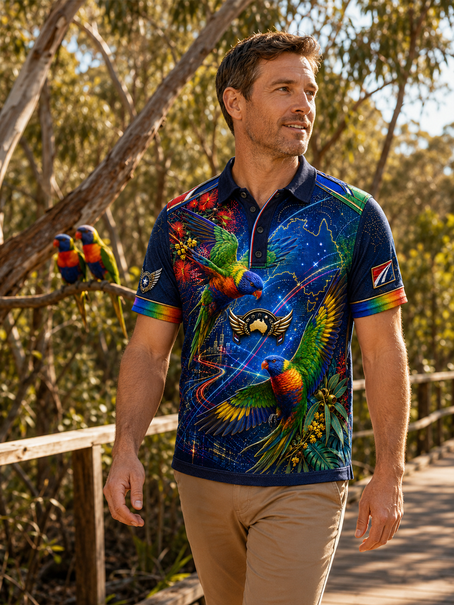 Men's Australian Animals Short Sleeve Shirt
