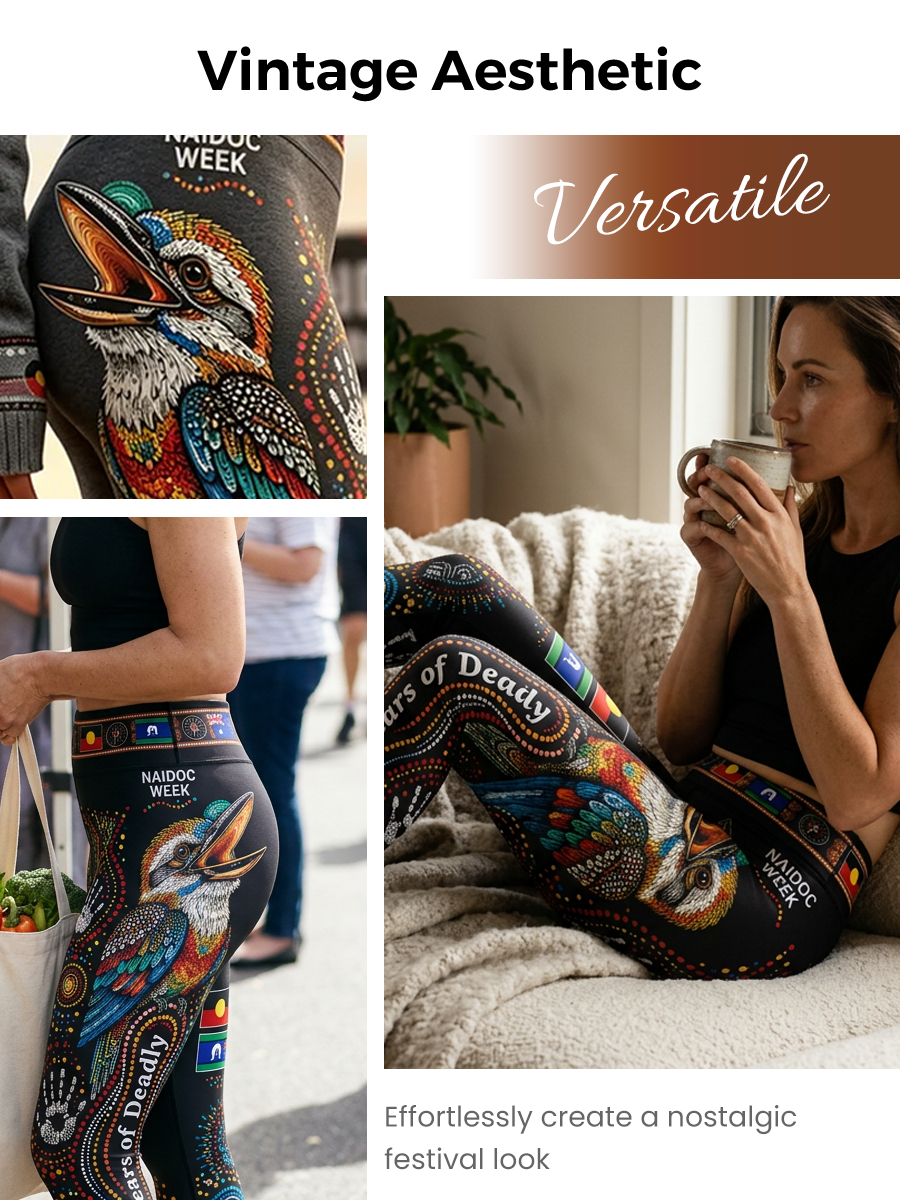 Women's Australia Naidoc Week High-Waisted Slim Fit Casual Leggings