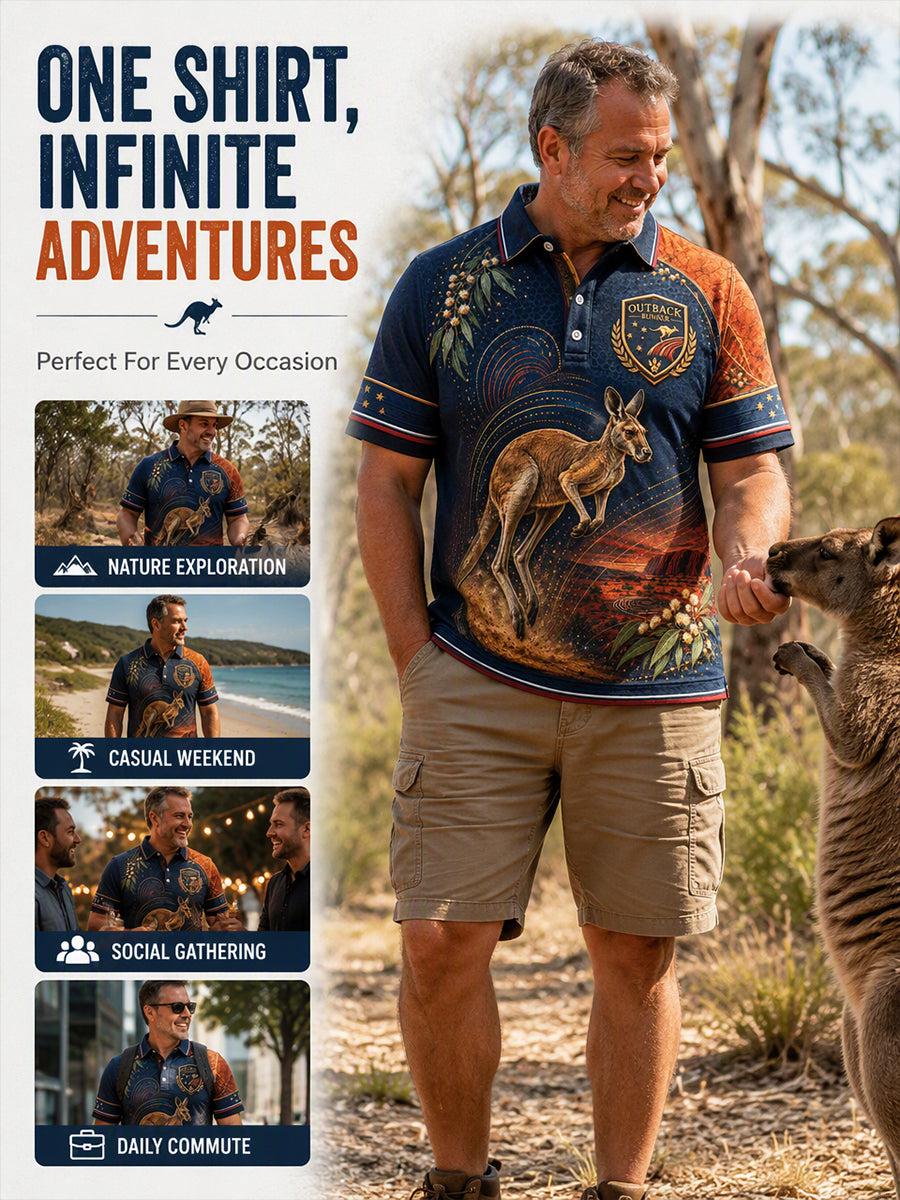 Men's Australian Animals Short Sleeve Shirt