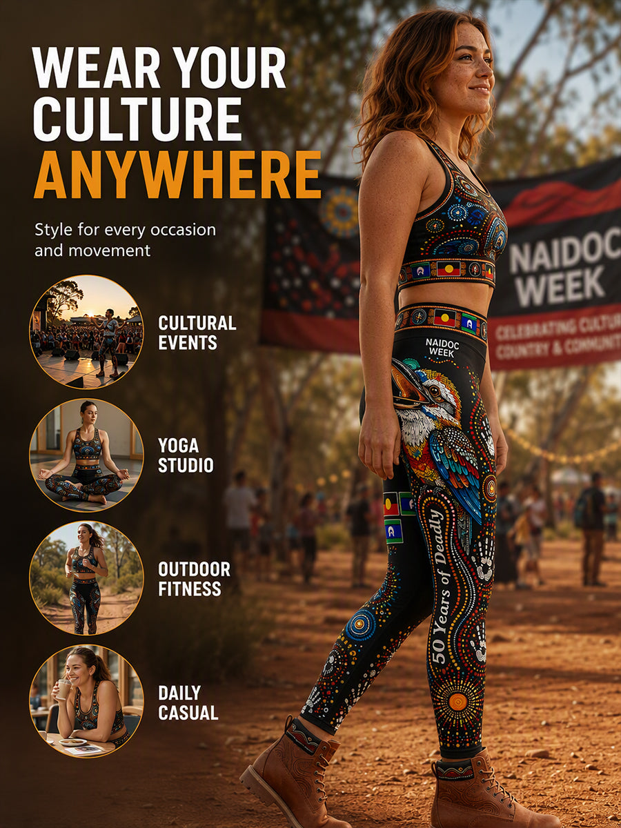 Women's Australia Naidoc Week High-Waisted Slim Fit Casual Leggings