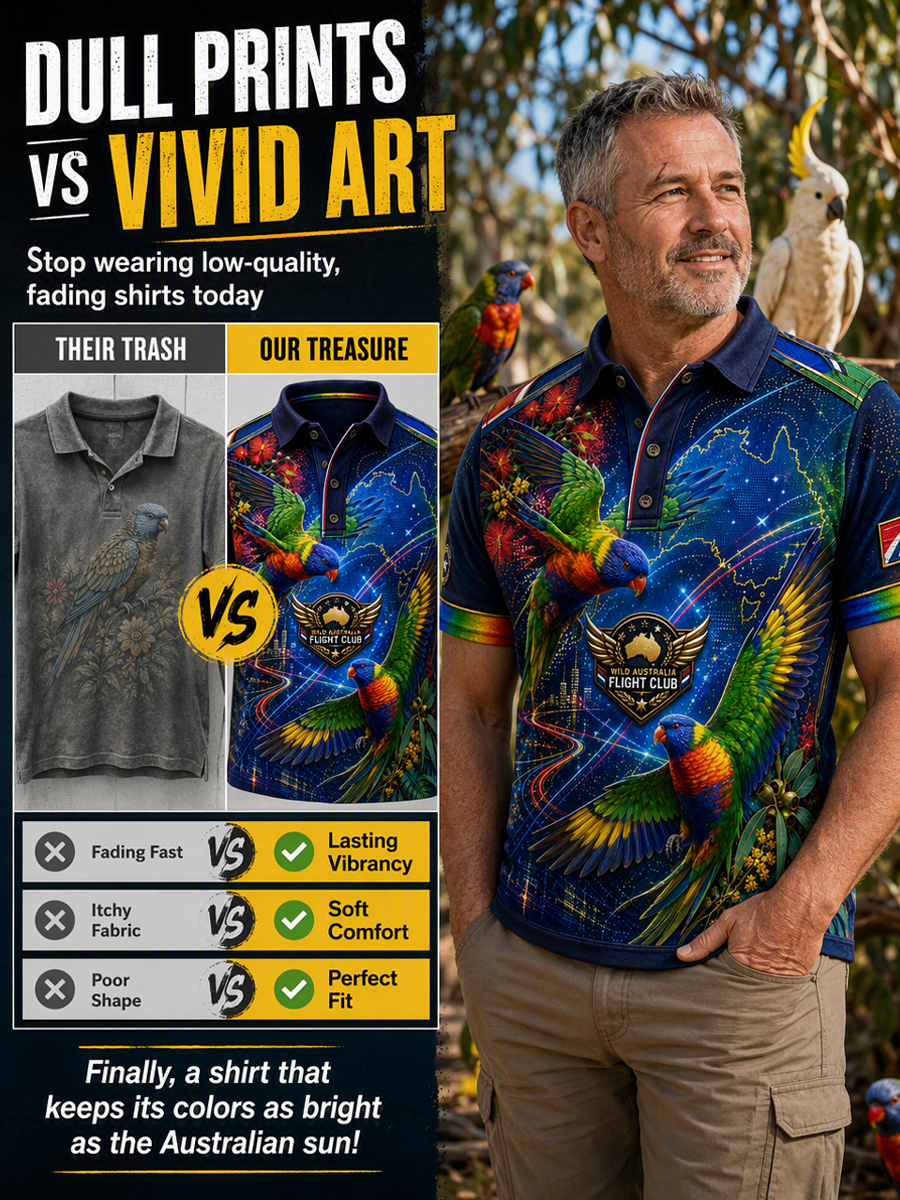 Men's Australian Animals Short Sleeve Shirt