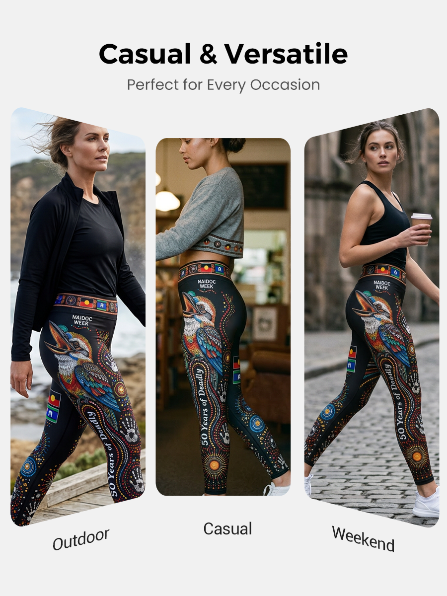 Women's Australia Naidoc Week High-Waisted Slim Fit Casual Leggings