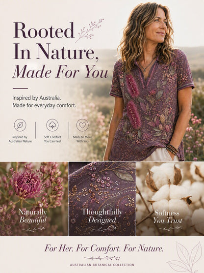 Women's Australian Plants Polo T-Shirt