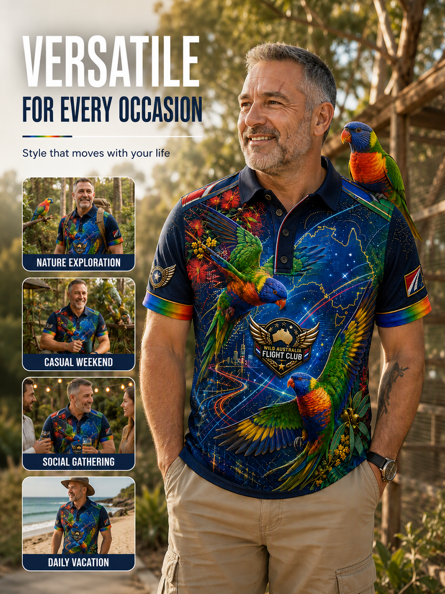 Men's Australian Animals Short Sleeve Shirt