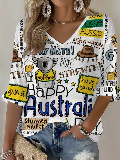 Women's Australia Day Waffle T-shirt