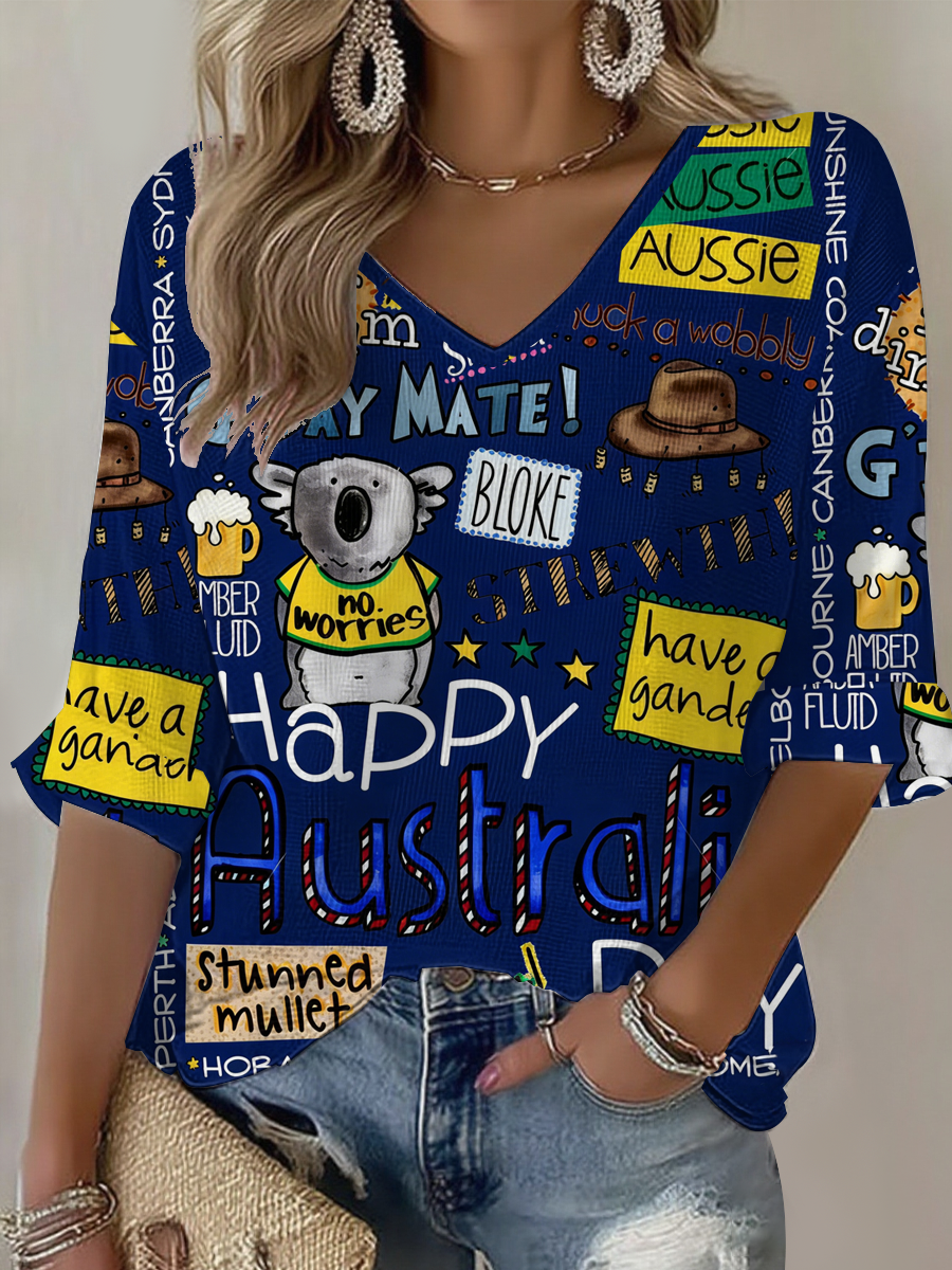 Women's Australia Day Waffle T-shirt