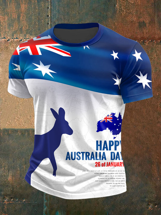 Men's Happy Australia Day short sleeves t-shirt