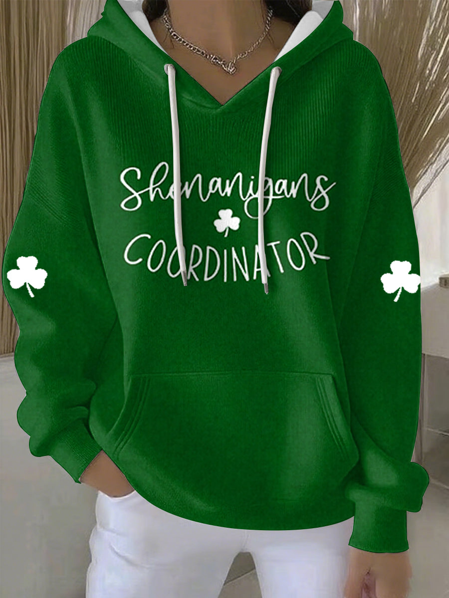 Women's St. Patrick's Day Print Casual Hoodie