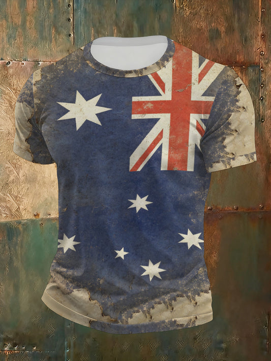 Men's Australian Vintage Distressed T-Shirt