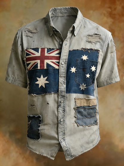 Men's Vintage-Style Australian Vacation And Casual Comfortable Shirt